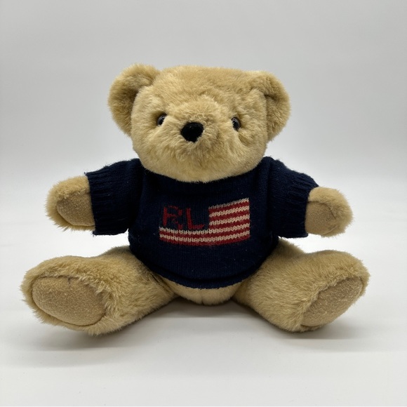Ralph Lauren Toys Polo Ralph Lauren Vintage 996 Teddy Bear 15 Plush Stuffed Animal Flag